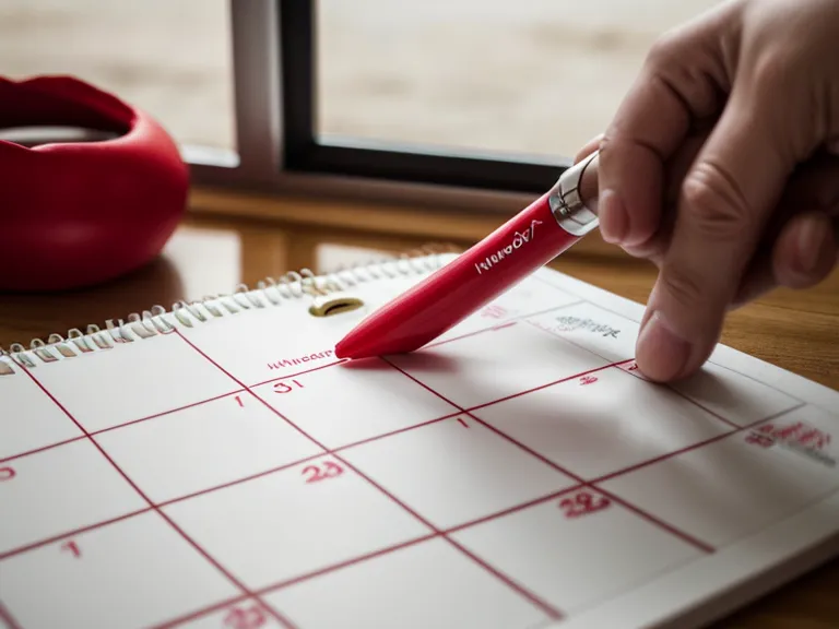 Mano marcando fechas importantes en un calendario junto a correos de universidades estadounidenses.